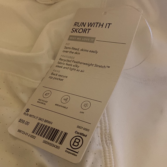 Athleta Run With It 14" Skort // Bright White - Picture 8 of 8